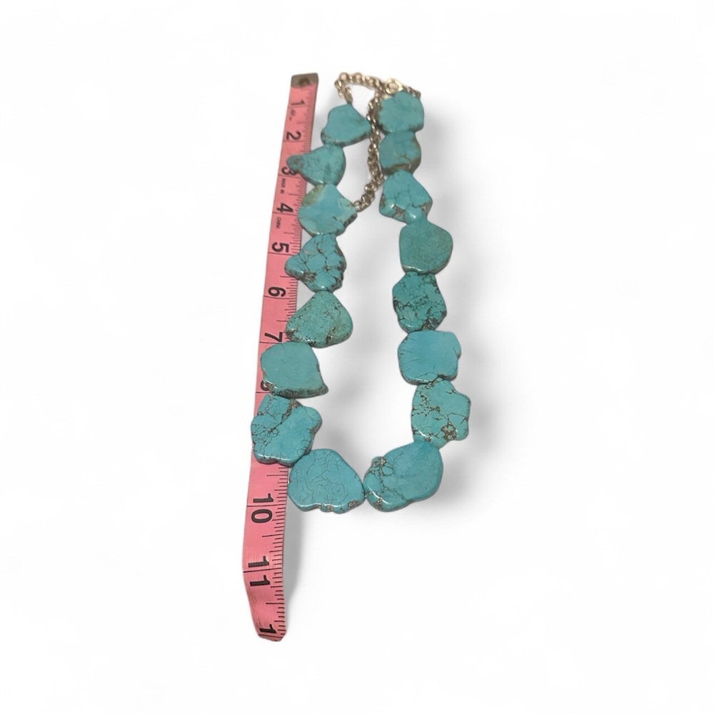 Vintage Turquoise Boulder Stone Statement Necklace - Picture 7 of 7